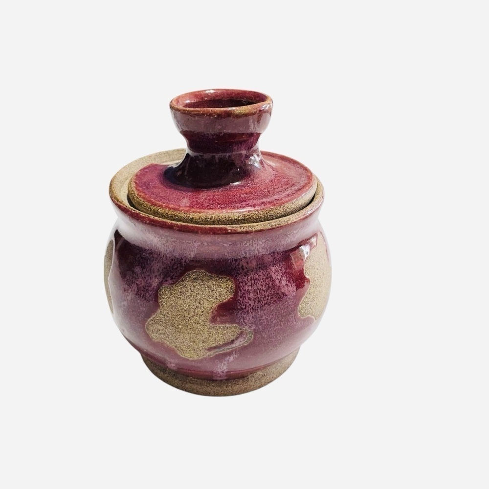 Stoneware Mushroom Lidded Storage Jar, Honey Jar, Sugar Jar, Jam Jar, Salt Jar - Picture 4 of 10